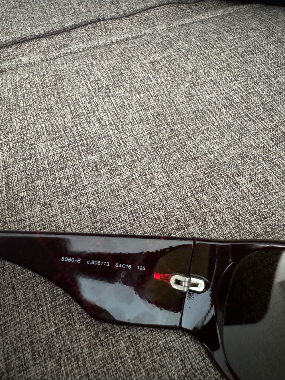 AUTHENTIC CHANEL Dark Burgundy Crystal-Studded Women's Sunglasses - Picture 4 of 9